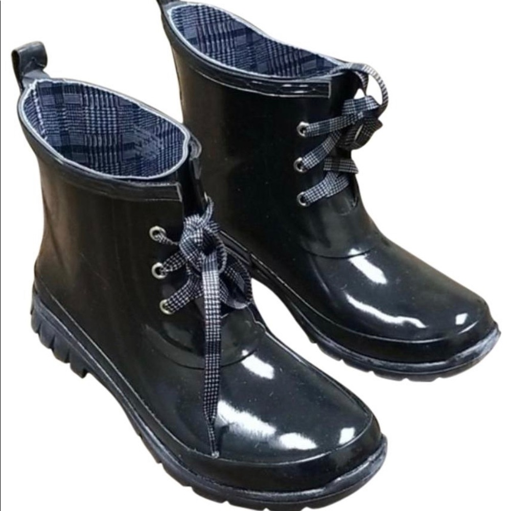 Charter Club Black Traynor Rain Boots/Booties